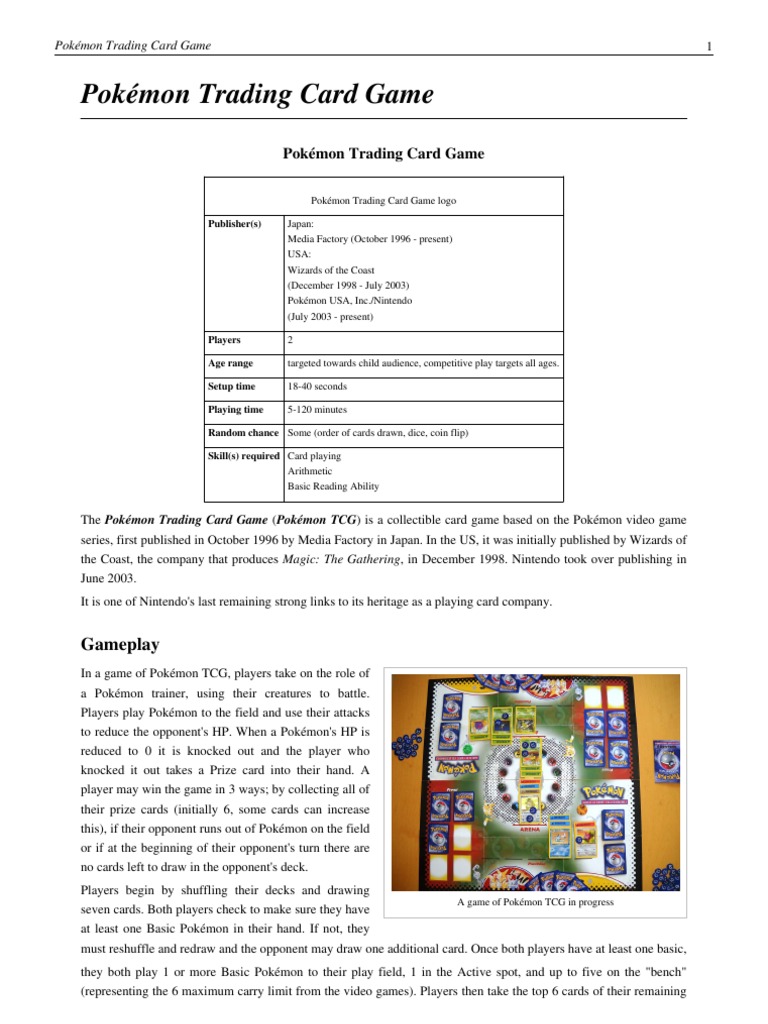 Pokémon Trading Card Game | PDF | Nintendo | Gaming