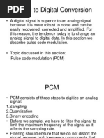 Analog To Digital Conversion