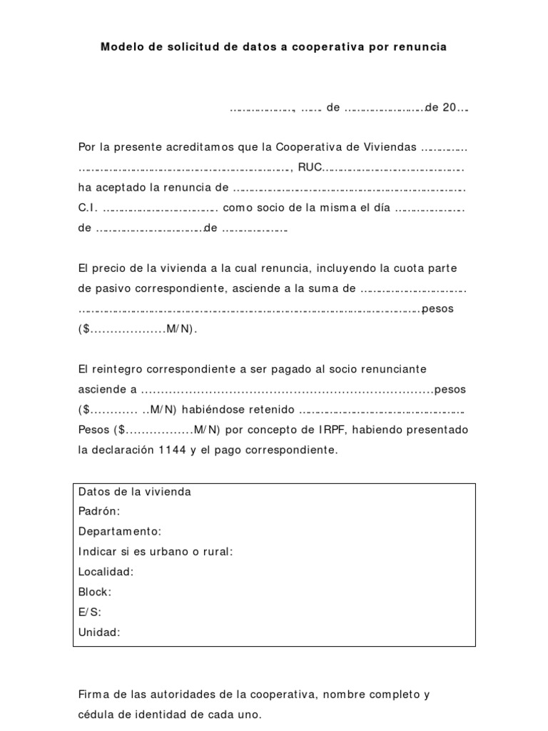 solicitud-de-renuncia-a-cooperativa-pdf-finanzas-y-dinero