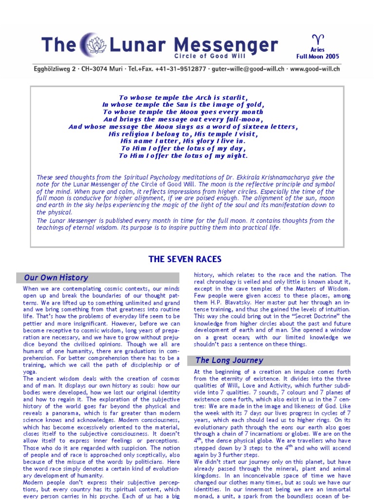 Understanding the Seven Races of Humanity | PDF | Moon | Nondualism