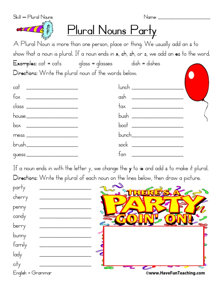 plural nouns worksheet plural language families