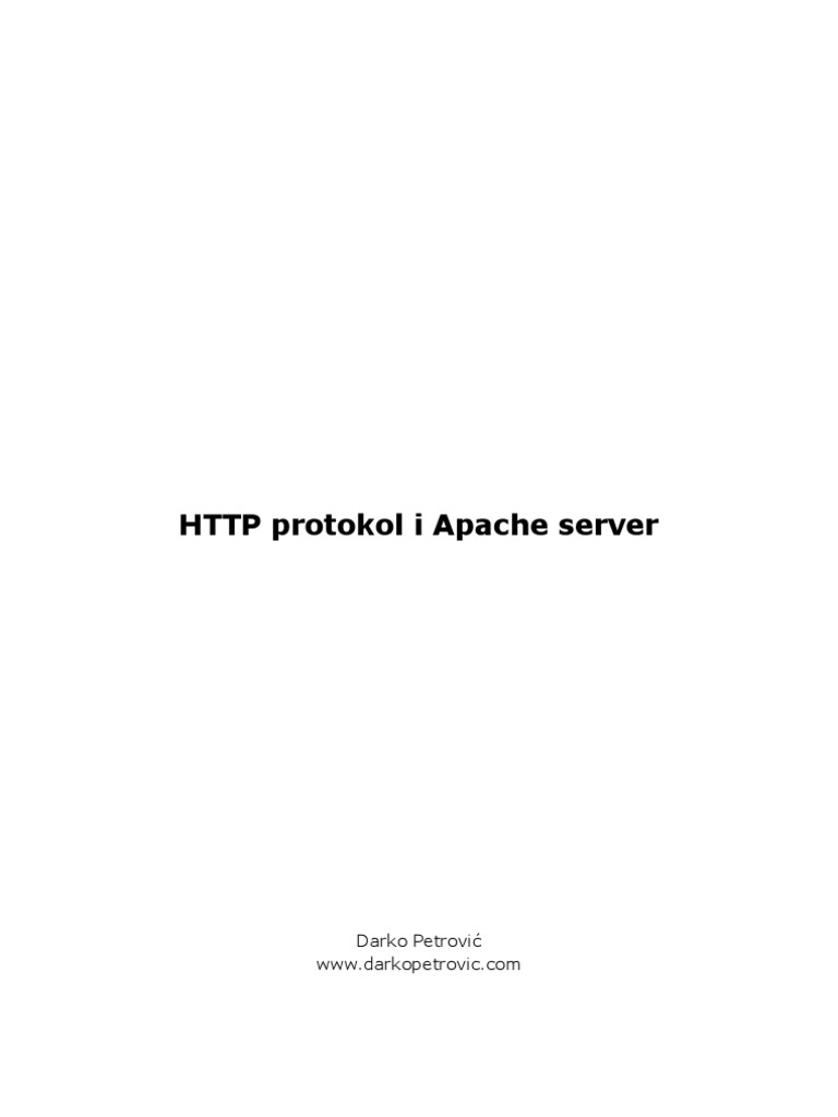 HTTP Protokol I Apache Server | PDF