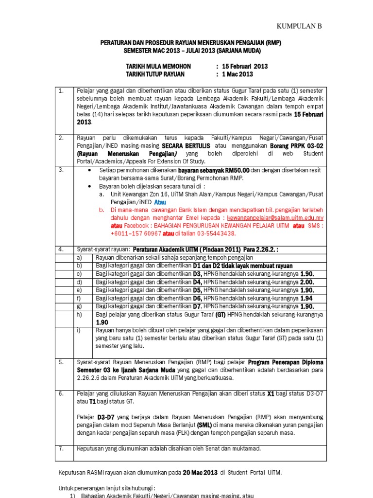 Peraturanrmpdegree Group B Pdf