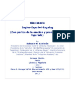 Diccionario Ingles Espa Ol Tagalog Con Partes de La Oraci N y Pronunciaci N Figurada