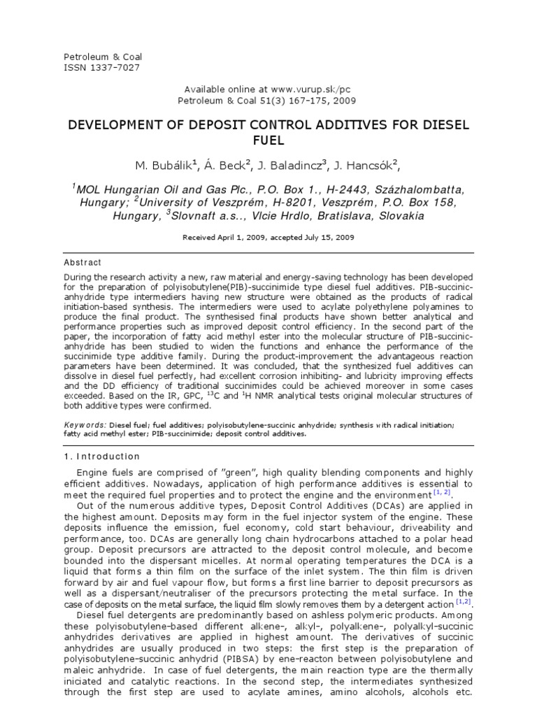 Advanced Diesel Fuel Additives Development | PDF | Diesel Fuel | Molecules
