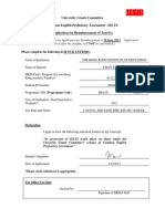 Reimbursement Form 12-13 Sample