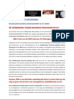 FACTSHEET HBO-OPLEIDING:
 
BACHELOR BUSINESS MANAGEMENT & ICT (BMI)
