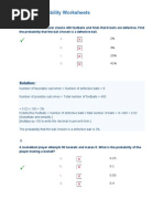 Simple Probability Worksheets