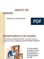 DEPARTAMENTO DE NARIÑO ASPECTOS HISTORICOS