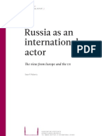 Russia As An International Actor: The View From Europe and The US