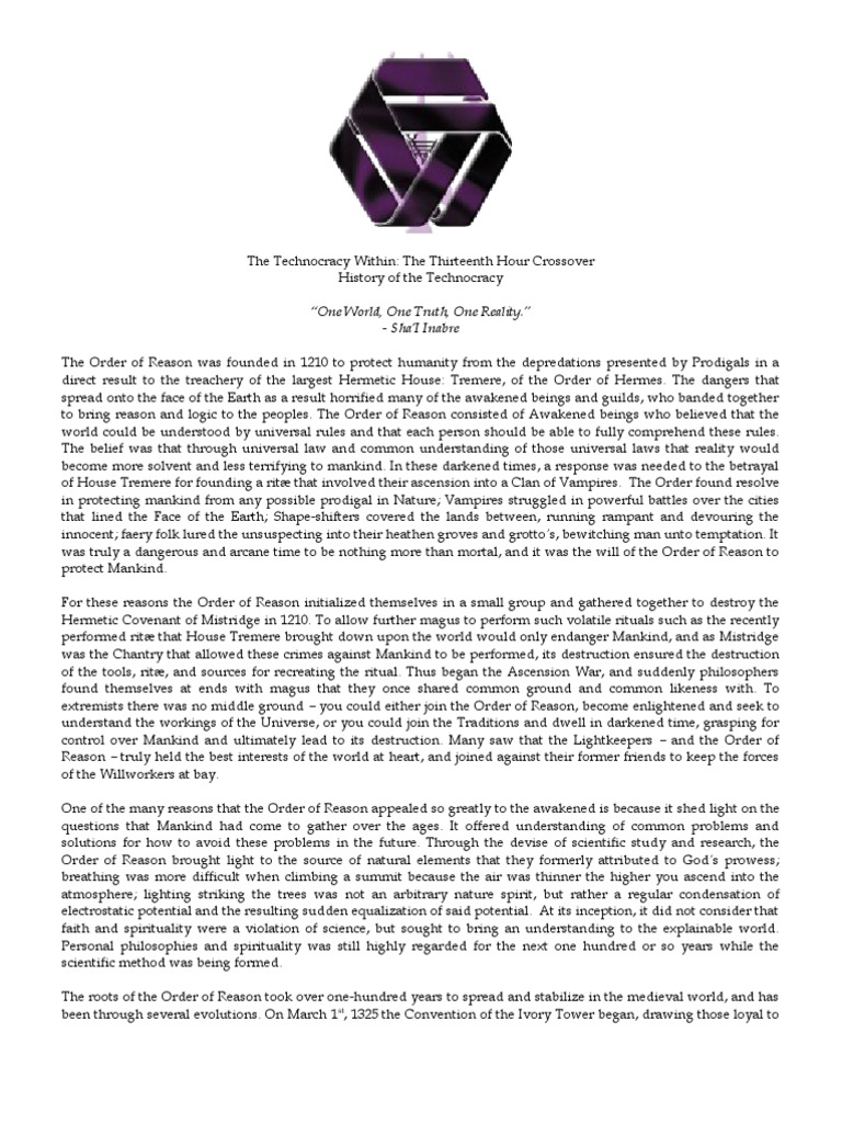 History of the Technocracy | PDF | Reason | Science