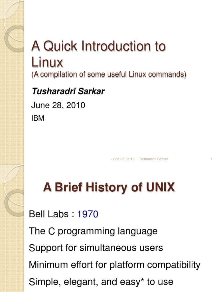A Quick Introduction To Linux | PDF | Linux | Computer File