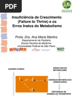 Erros Inatos Metabolismo e Insuficiencia Crescimento