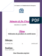 115766657 Elaboration Des Procedures de Controle Interne