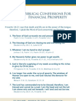 Cofissões bíblias para a prosperidade financeira