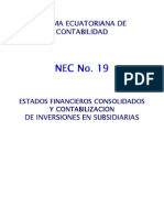 NEC 19 Estados Financieros Consolidados y Contabilización de Inversiones