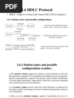 1.6 HDLC Protocol: - HDLC High-Level Data Link Control (ISO 2382-8 Standard)