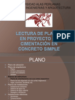 Lectura de Planos de Proyecto de Cimentacion en Concreto Simple Final