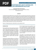 A Comparison Between MPC and Pi Controllers Acting On A Refrigerated Gas Plant