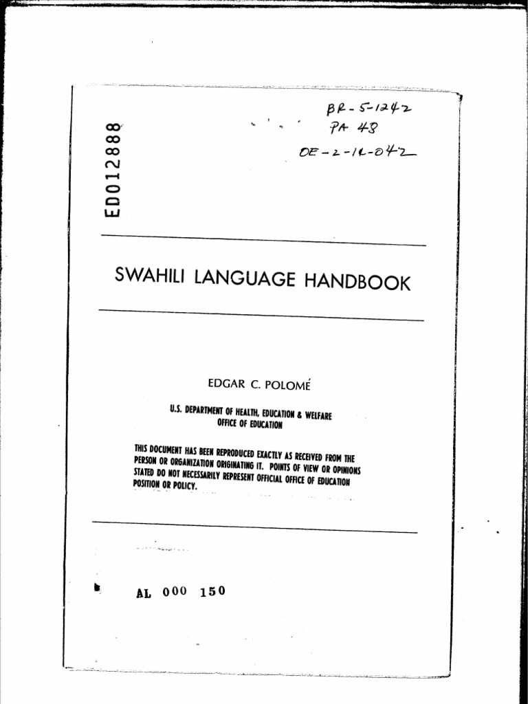 14 Swahili Language Handbook PDF
