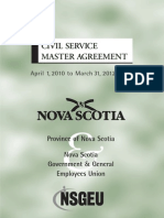 Civil Service Master Agreement April 1 2010 To March 31 2012