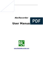 User Manual: Abcrecorder