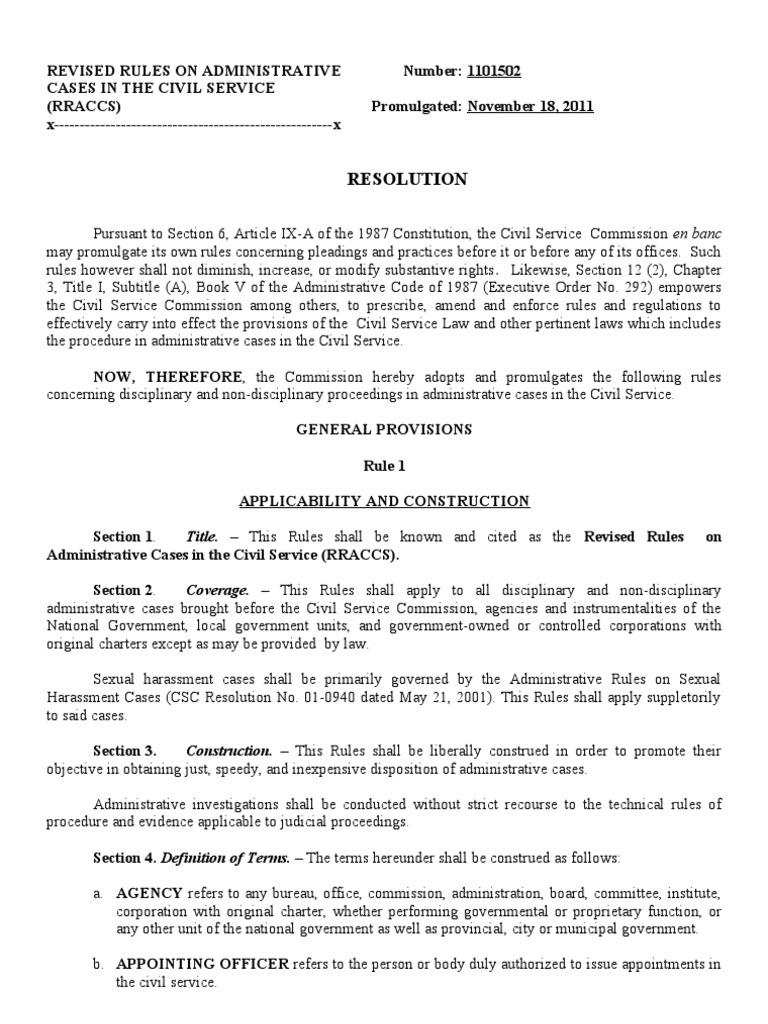 75642808 Revised Rules on Administrative Cases in the Civil Service