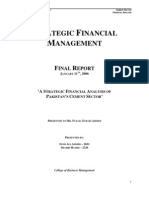 Strategic Financial Management - Pakistan Cement Industry