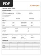 Personal Details Profile