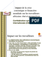 Impact de La Crise Economique Et Financiere Mondiale