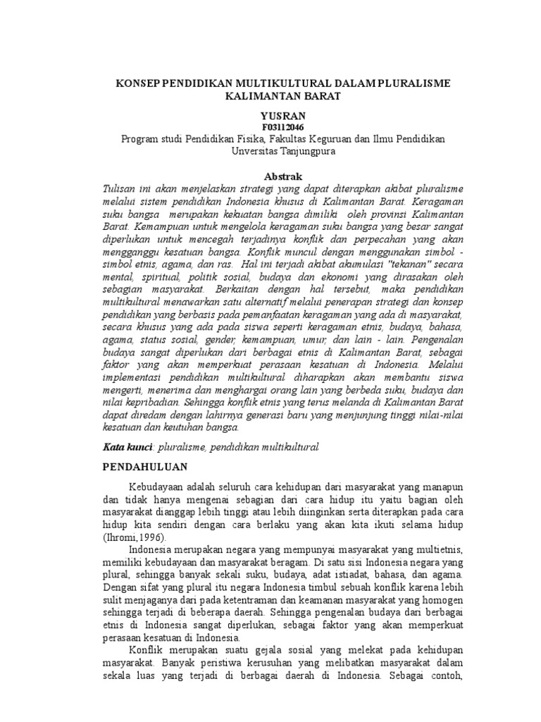 pendidikan multikultural