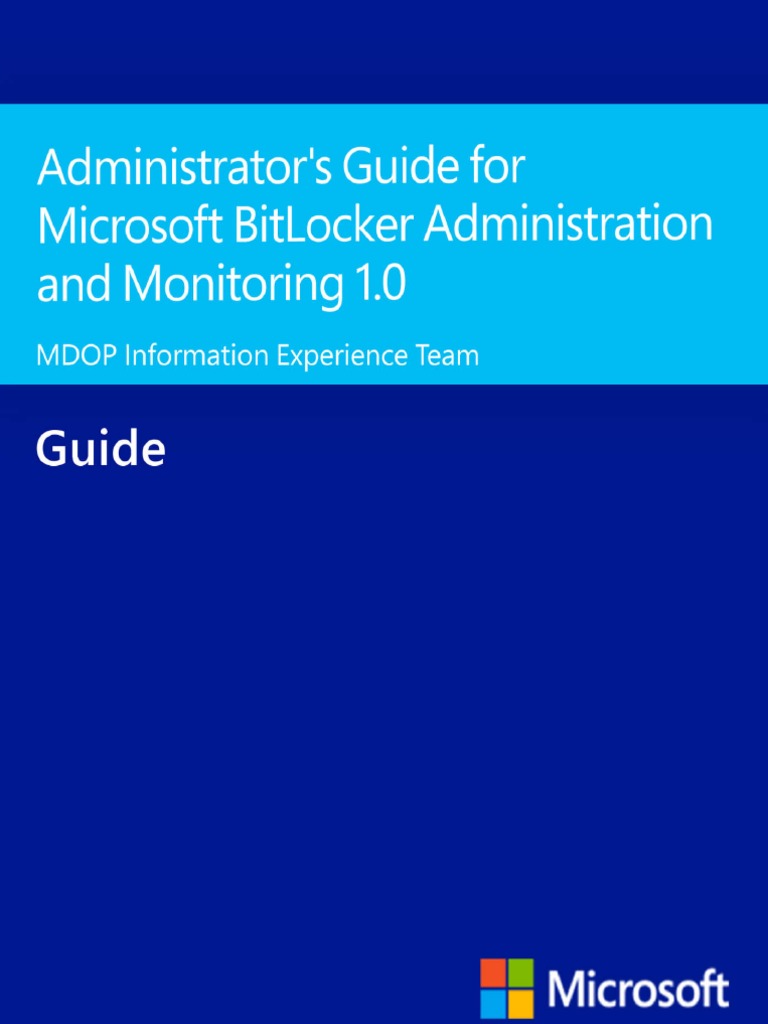 AGM BitLocker Administration and Monitoring 1.0 PDF | PDF | Group ...