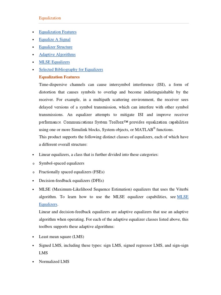Equalization PDF Modulation Equalization (Audio)