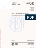 NBR 11003 - Tintas - Determinação da aderência