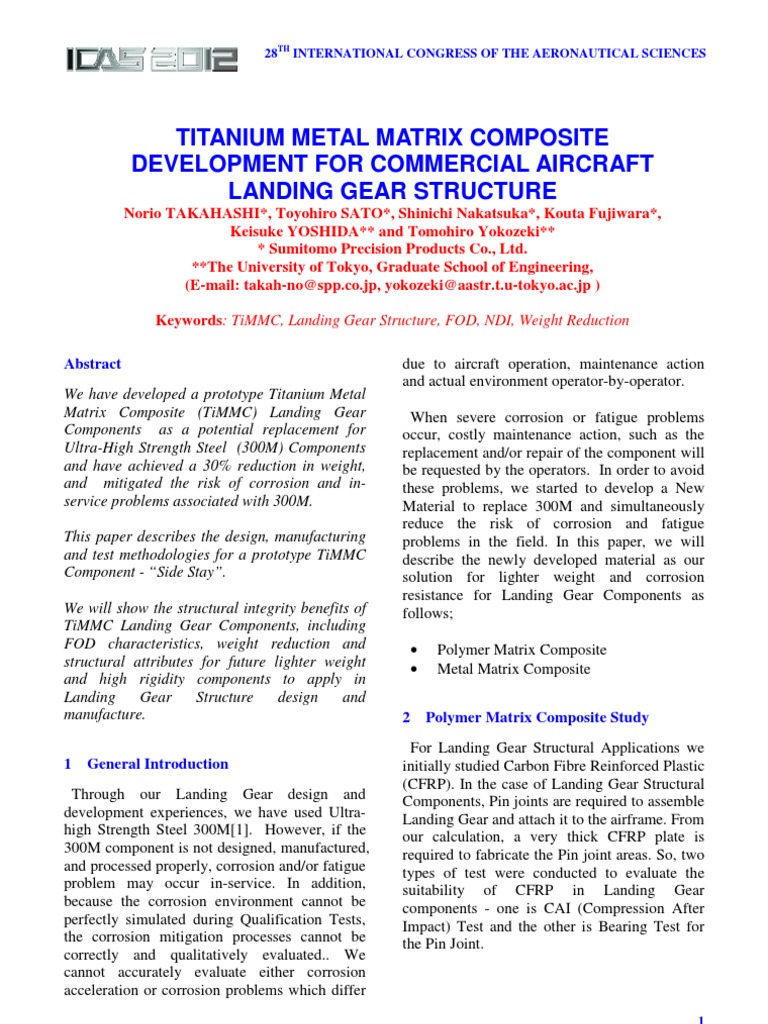 Titanium Metal Matrix Composite PDF Composite Material Titanium