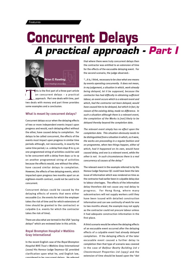 Understanding Concurrent Delays in Projects | PDF | Damages ...