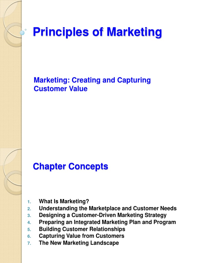 Marketing Creating And Capturing Customer Value