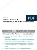 Chapter 10 Survey Research - Communicating With Respondents
