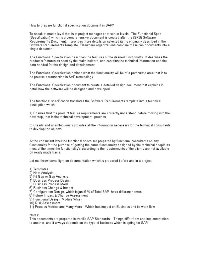 sap-fi-functional-specification-specification-technical-standard