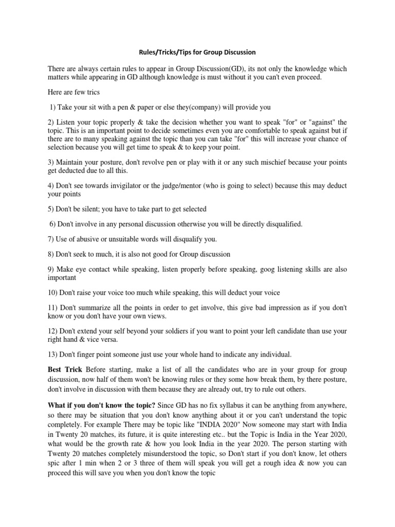 GD RULES intelligence overview