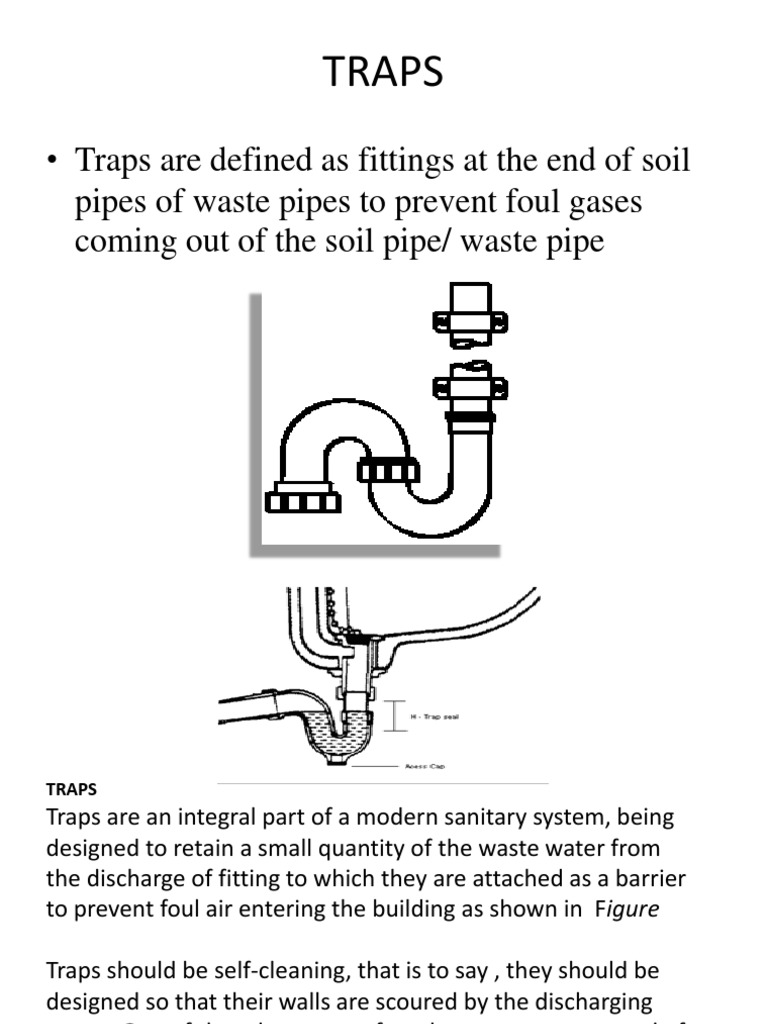 Plumbing Traps Sanitary Sewer Pipe (Fluid Conveyance)