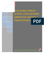 Sustainable Power Supply and Economic Growth in Nigeria - Empirical Evidience