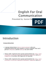 English For Oral Communication