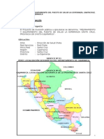 Mejoramiento y Equipamiento Del Puesto de Salud La Esperanza, Santacruz