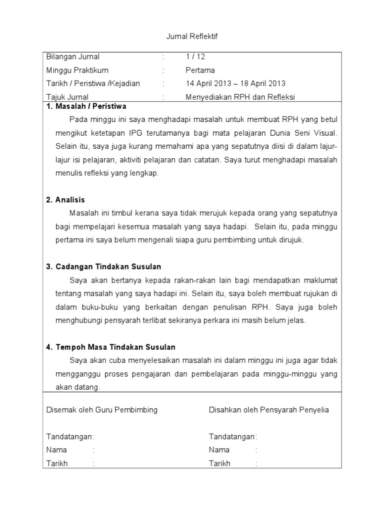 Jurnal Reflektif Pdf