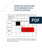 Intrucciones de Calificación Del Test de Bender Con El Método de Santucci