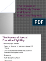 The Process of Child Study Teams and Special