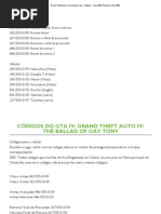 Grand Theft Auto From Liberty City - Códigos - Xbox 360 (Portal Do Xbox  360), PDF, Jogos da Microsoft