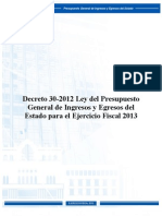 Decreto 30-12 P Ej. Fiscal 2013