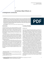 Centrifuge Modeling of Surface Blast Effects on Underground Structures